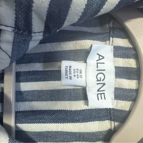 ALIGNE for Anthropolgie Gabriella Short-Sleeve Denim Midi Dress - Picture 9 of 14